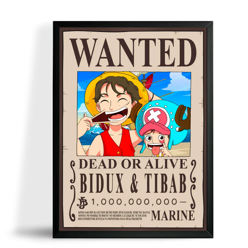 Póster One Piece Wanted Personalizado