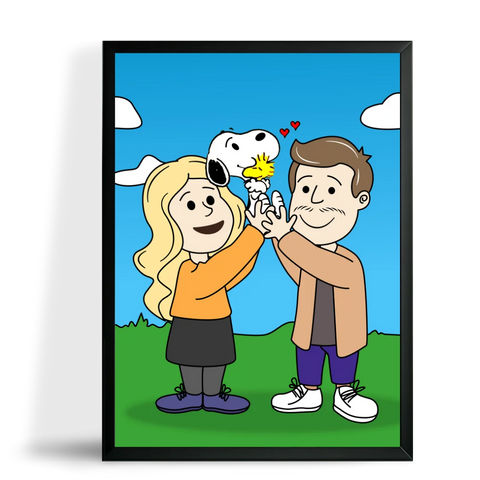 Retrato Snoopy Personalizado