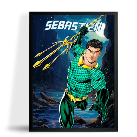 Retrato Aquaman Personalizado