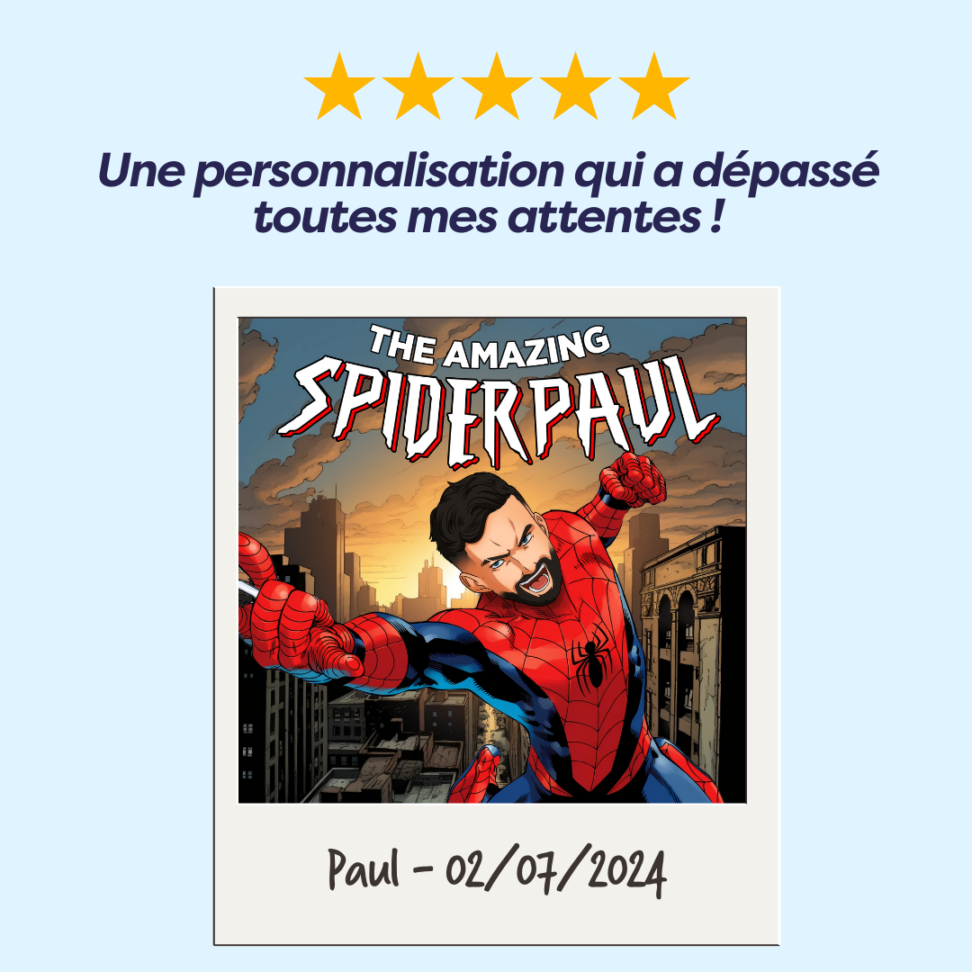 portrait spiderman personnalisé