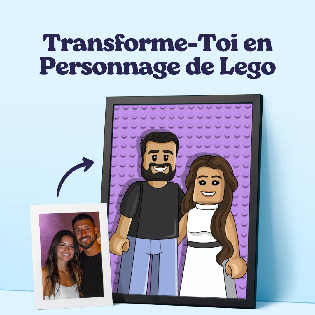 portrait lego personnalisé en couple