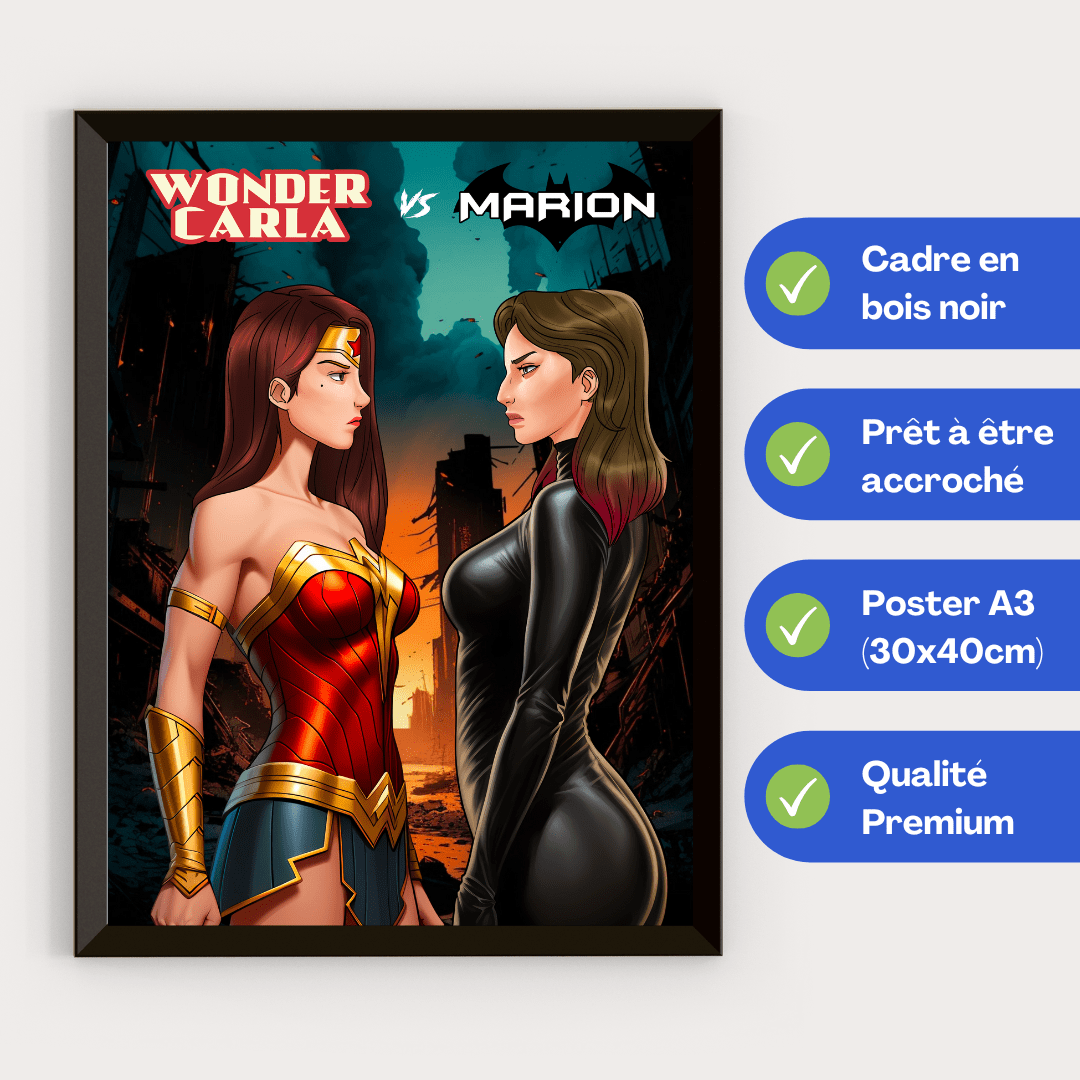 Cadre Wonder woman personnalisé