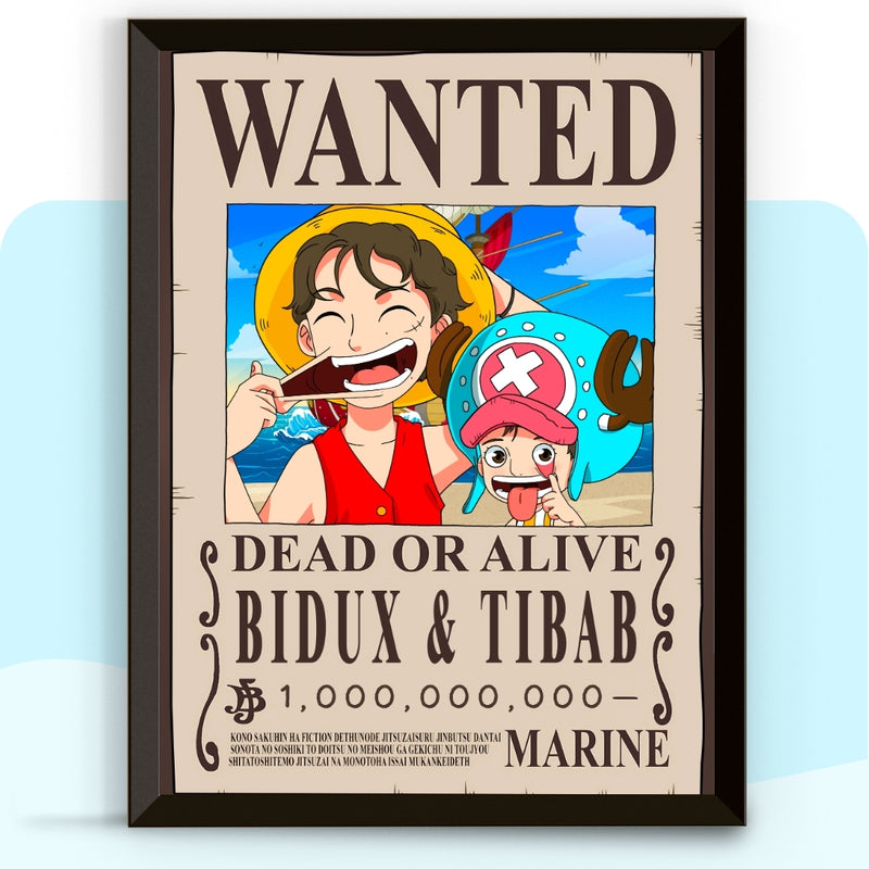 Póster One Piece Wanted Personalizado